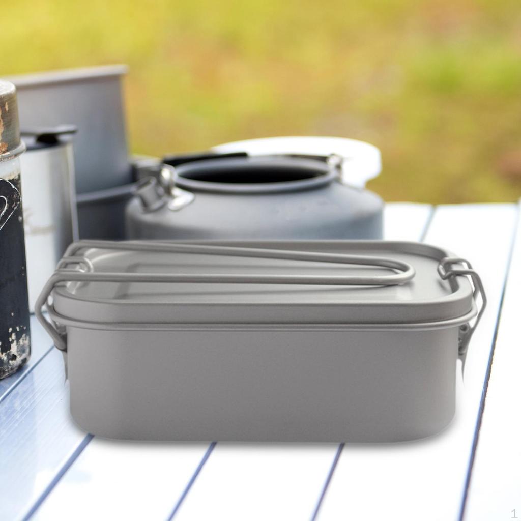 Lunch Box Bento Food Storage Easy To Clean Cookware Outdoor Camping Meal for