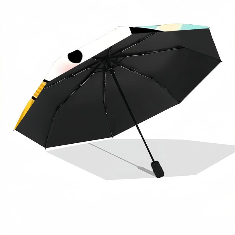 1pc Adorable Cartoon Character Ice Cream Cone Umbrella - Automatic Opening/Closing, Foldable Design, Outdoor Use, Festival Gift for Fans and Travelers