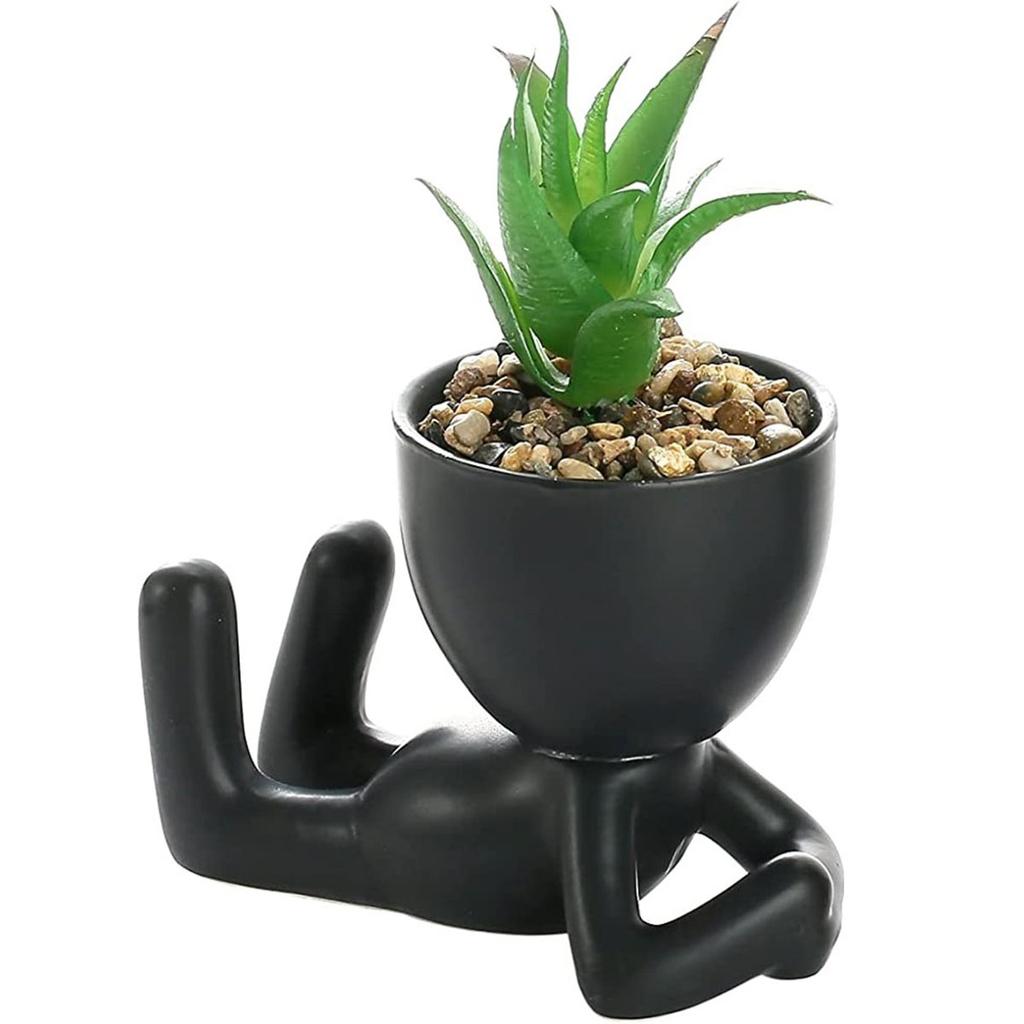 Succulent Flower Pots Creative Animal Ceramics Planter Garden Office Balcony Decoration for Small Plant Flower Cactus with Hole