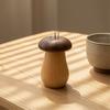 Retro Wooden Mushroom Toothpick Box, Dust-proof Toothpick Holder Dispenser, Toothpick Storage Container for Kitchen Countertop Decoration