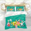Yellow Square Sponge Anime Cartoon Duvet Cover Single/Double/Queen/King  Pillowcase Set Adult Bedroom Children Comforter Bedding