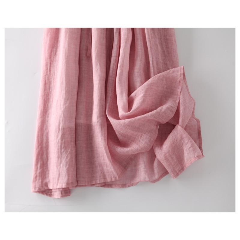 Round Neck Double Layer Fairy Lace Waist In Mid-length Dress Summer