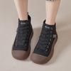 Genuine Leather Thick Bottom Short Boots Retro High-top Shoes Casual Single Boots