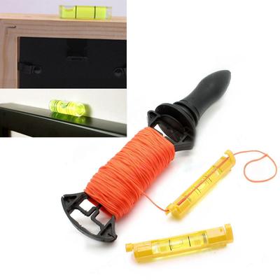 Mini Pocket Line Spirit Level Gradienter Brick Cord Bubble Hanger Plastic Cover