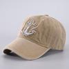 Unisex Pirate Hook Embroidery Washed Baseball Caps Adjustable Casual Hats Spring and Autumn Outdoor Sunscreen Hat