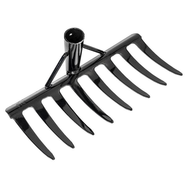 Manganese Steel Rake Perfect For Small Lawn Maintenance Efficient Soil Aeration