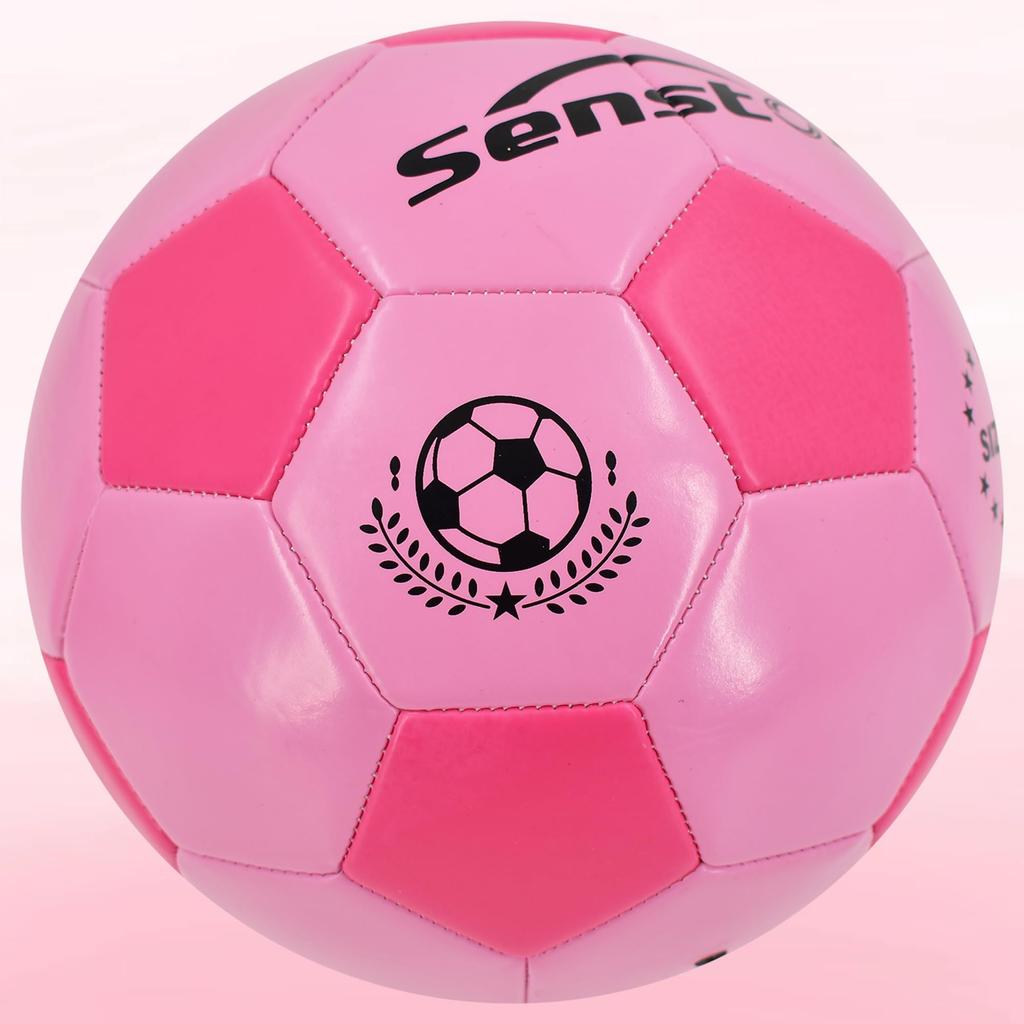 Senston Soccer Size for Training and Adults and Size 5 with Pump Ball, 5, Matches, Youth, Pink, Women's