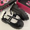 Thick-soled heightening single shoes Mary Jane shoes women's summer skirt shallow mouth small leather shoes