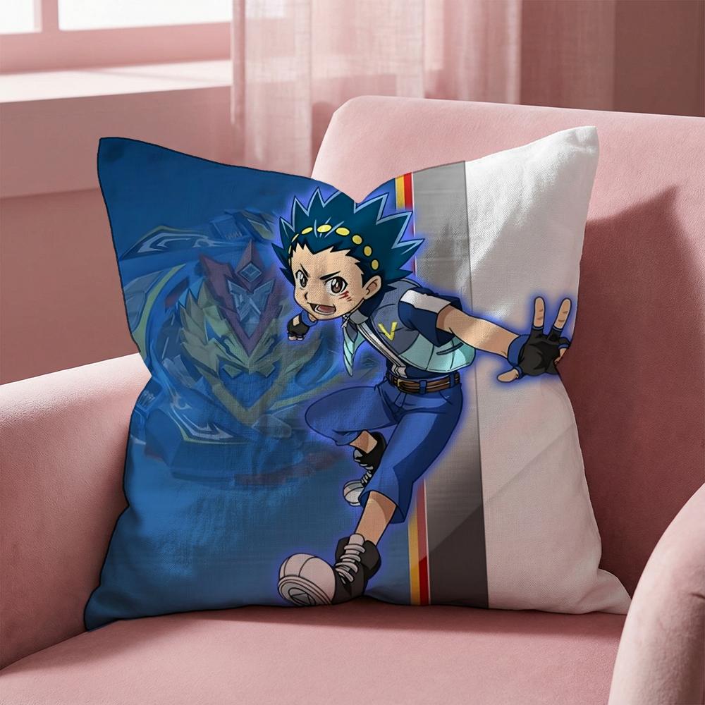 Hot Anime B-Beyblade Cushion Cover Multi-Scene Pillow Cover for Home & Car - Reversible, Soft & Durable for Daily Use