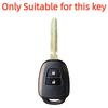 Silicone Car Key Cover Case For Toyota Yaris Corolla Highlander Crown 2 Buttons Remote Skin Protector Shell Keychain Accessories