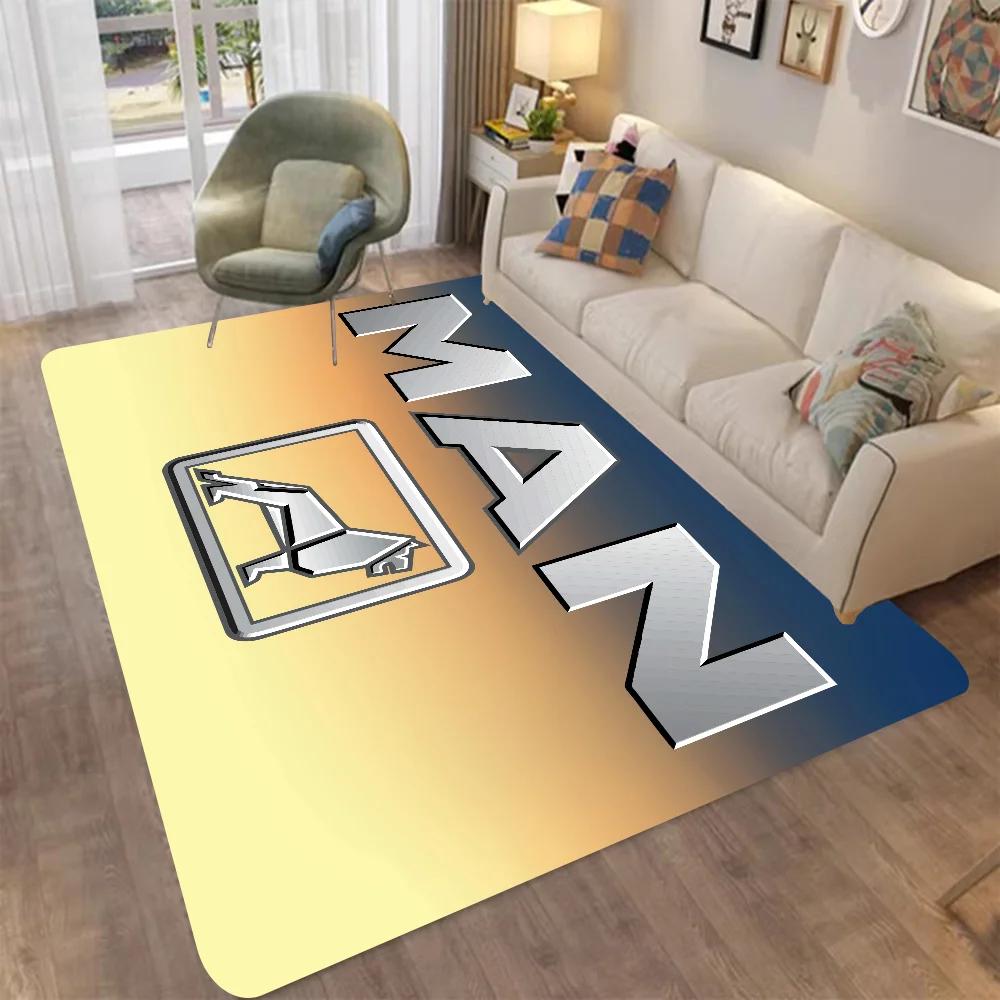 

MAN Truck Logo Rug Nordic Style Non Slip Floor Mat for Bedroom, Living Room & Kitchen Modern Home Decor 50cm x 80cm