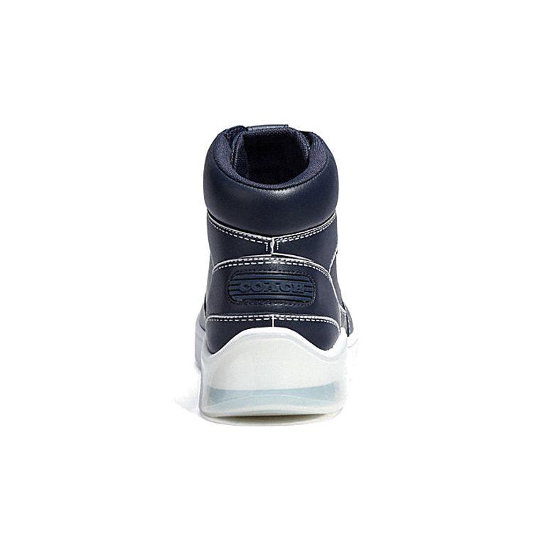 COACH CitySole Leather High top Stylish Skateboarding Shoes Men's Dark Blue CA361-UEK