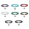 Stylish Adjustable Elastic Buddhas Bead Bracelet with Lotuses Charm Stretch Wristchain Accessories For Women Men