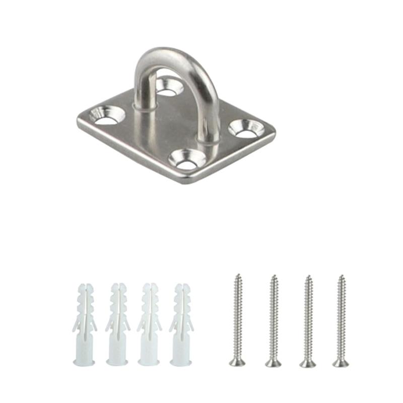 

Stainless Steel Eye Plates for Secure Wall Ceiling Mounting Hammock Hook Hanger Outdoor Indoor Use Rustproof Deck Plates