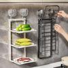 Self-Adhesive Dish Preparation Rack Multi-layer Prepare Food Rack  Kitchen Supplies