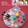 20colors Body Glitter Tattoo Stencils Safety Glitter Tattoo Kit for Children Adult
