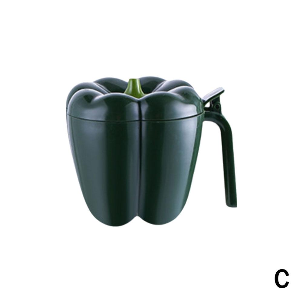 Zásobník na koření 4 v 1 se lžičkou na pepř a koření Plastová dóza Kreativní dóza na grilování ve tvaru chilli a koření do kuchyně