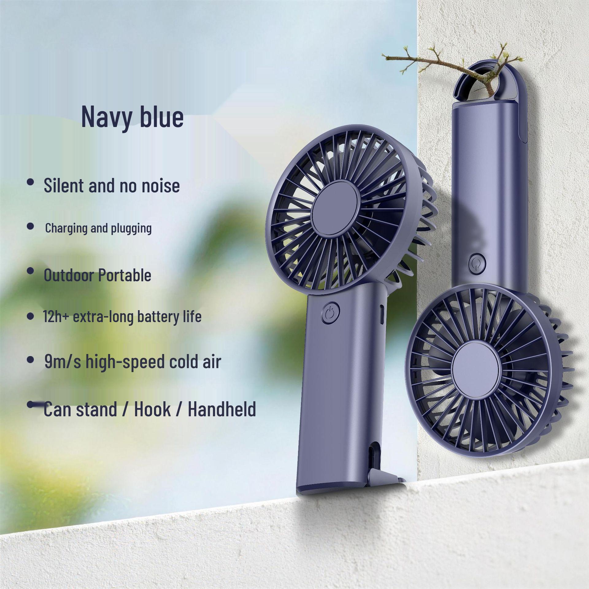 2026 USB Rechargeable Handheld Mini Fan – Compact, Portable Desk Fan with Strong Wind Power 174*90*33mm Customizable