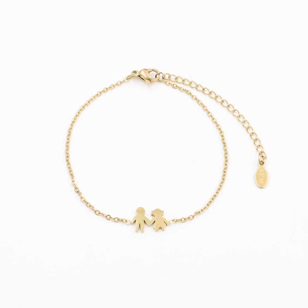 Stylish And Simple Trinkets For Girls Do Not Fade, And A Family Of Four Titanium Steel Bracelets For Women