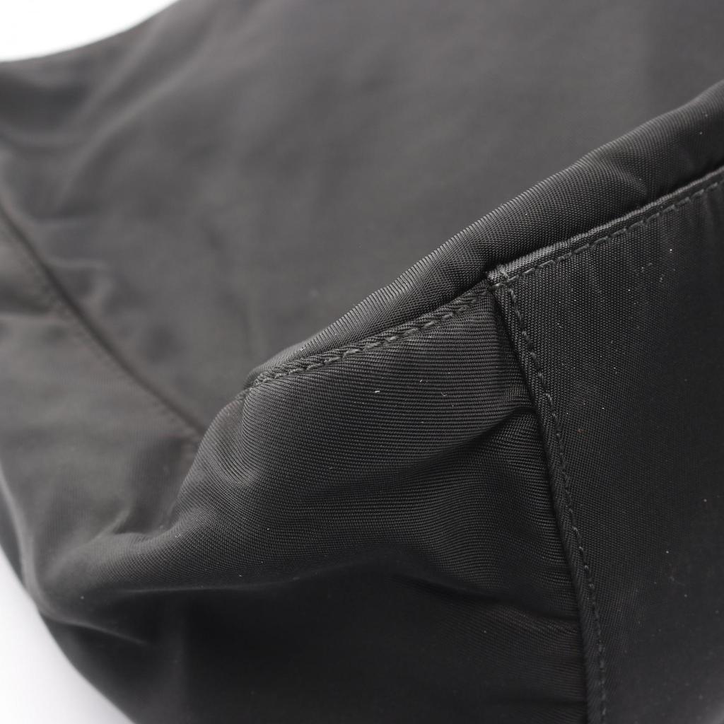 Used PRADA plastic handle Shoulder Bag Nylon Black Used Women