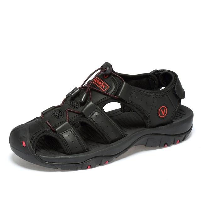 Fashion Genuine Leather Men Shoes Summer New Large Size Men's Sandals Men Sandals Fashion Sandals Slippers Big Size 38-47