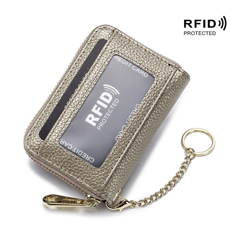 Popular Card Bag, RFID Organ Zipper, Bank Card Bag, Key Bag, Multi-function Card Bag.