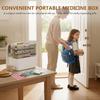 4-Tier Medicine Storage, Medicine Cabinet Medicine Box with Handle