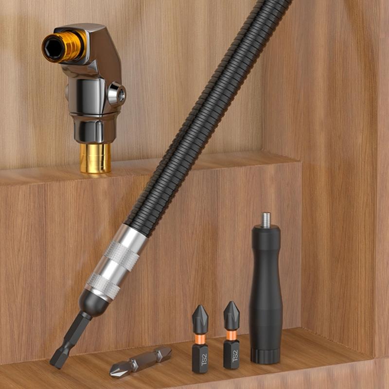 Efficient MultiFunctional Right Angles Drill Adapter Tool With Double Head Ergonomic Handle For Reduced Hand Fatigue
