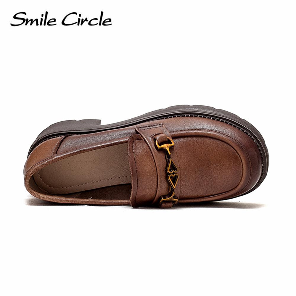 Chunky Heel Low-top Loafers Handmade Retro Casual Shoes Fashion Versatile Thick Bottom Women's Shoes