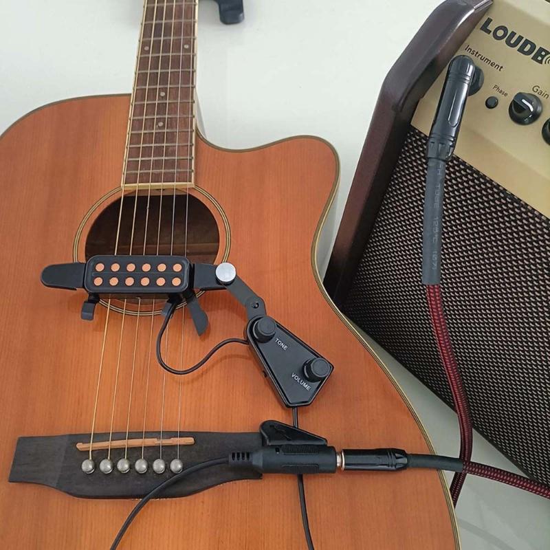 12 Sound Hole Magnetic Pickup Transducer Replacement Magnetic Transducer Guitar Sound Hole Pickup Guitar Accessories