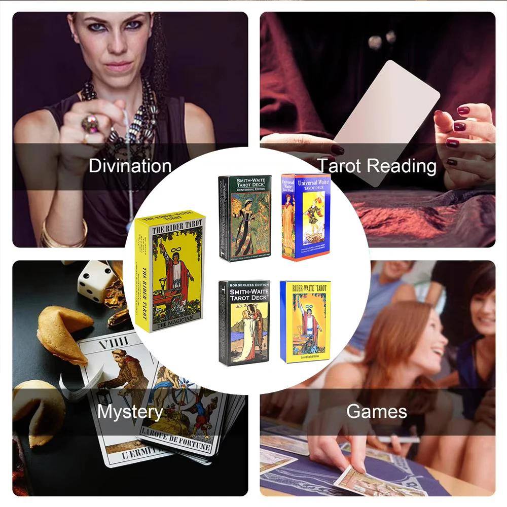 Hot Sale Rider Waite Tarot Card Divination Personal Use Tarot Deck Full English Spanish Version Oracles Deck Girls Board Game