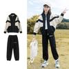 Angelcity Long Sleeve Tracksuit Set Simple Korean Style Hoodie for Perfect for Spring and Casual Hip Hop Dance Outfit Girls' (2-Piece Set) - Girls,