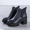 2025 autumn and winter new British style platform high-heeled Martin boots women's fashion versatile, comfortable and thin thick-heeled women's boots