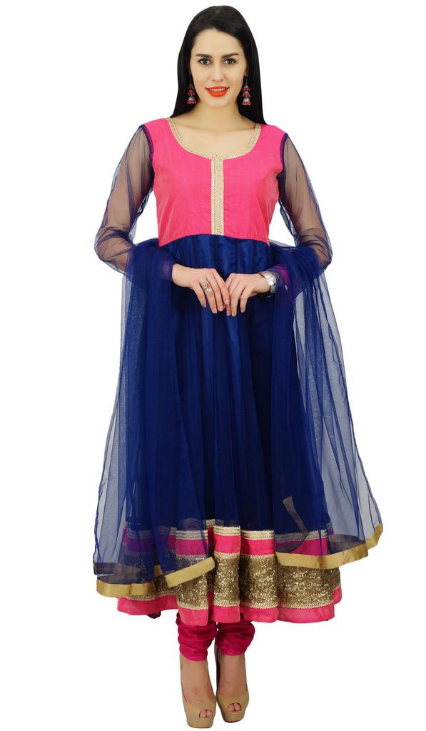 Atasi Womens Net Anarkali Salwaar Kameez Suit with Dupatta Ethnic Wear Dress