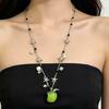 Fresh Sweet Star Pearl Beaded Drip Oil Apple Necklace: Elegant and Versatile Women's Jewelry