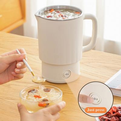 800ml Collapsible Travel Electric Kettle BPA-Free Auto Shut-off Foldable Design Portable 600W