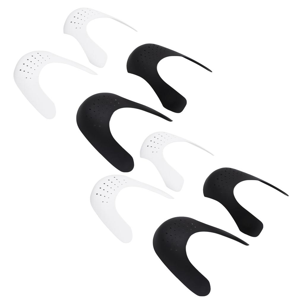 4 Pairs Shoe Inserts Guard Cuttable Reduce Crease Sneaker Shoes Protector Shaper White Black