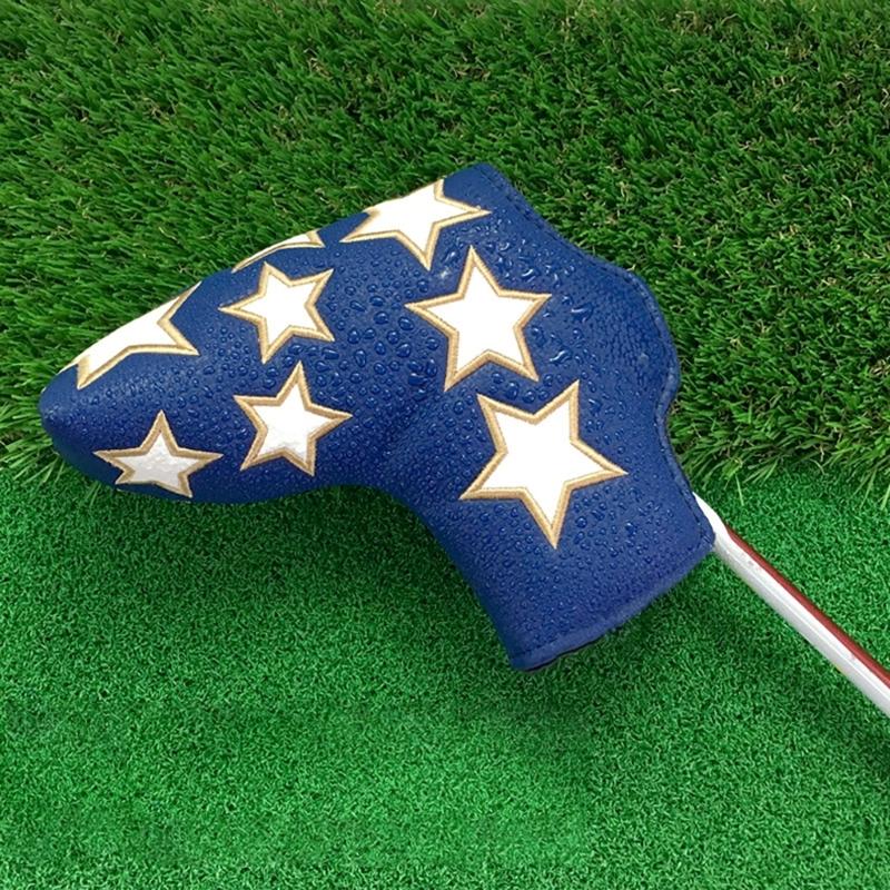 Star Pattern PU Leather Golf Iron Club Head Cover Wedges Iron Club Protective Headcover Putter Protector Golf Supplies