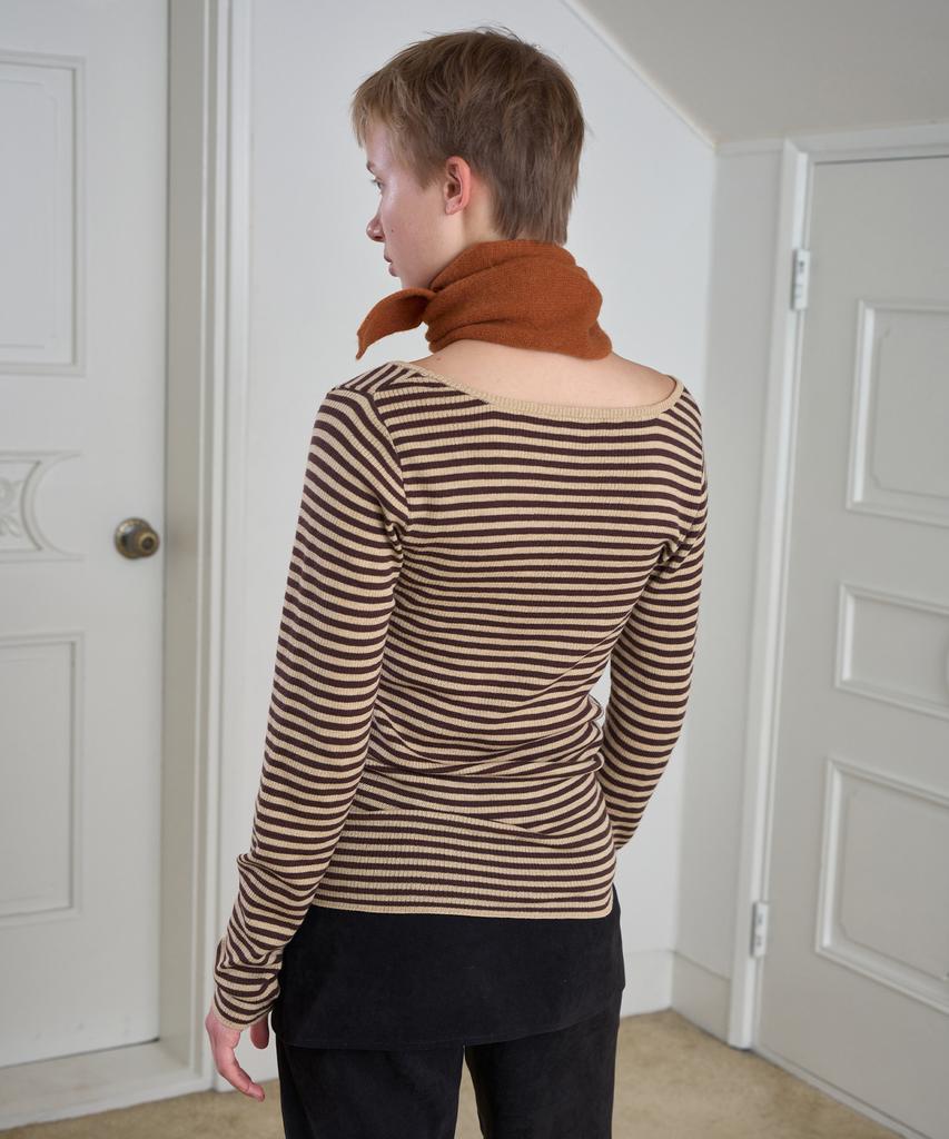 Simeteuligpeosenteu Stripe 2-Way Knit / Butter