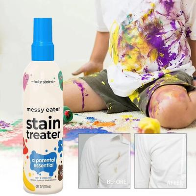 Spray Descontaminante 120ml Lavado de Ropa Limpieza Grasa Gratis Removedor Instantáneo de Manchas Manchas de Aceite Té Recién Nacidos y Bebés