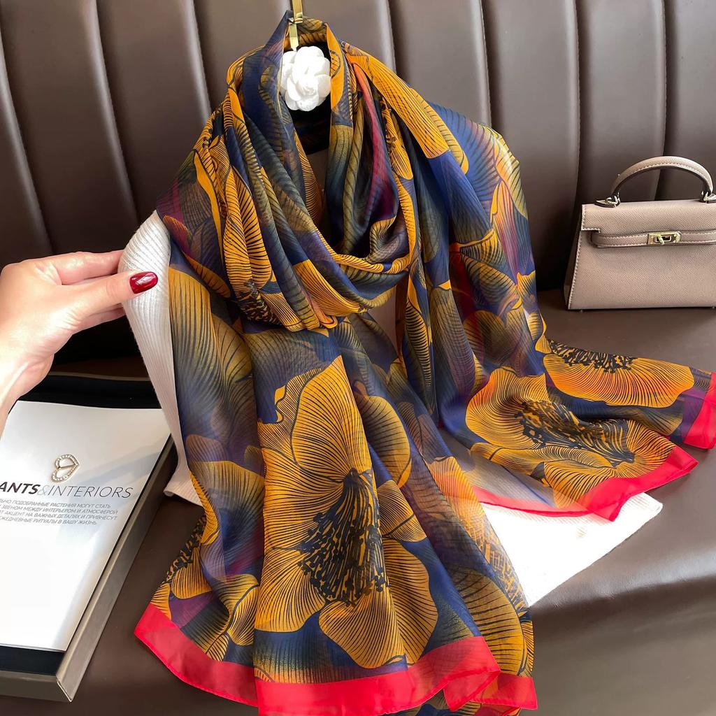 Spring Summer Women Large-size Gauze Beach Shawls Muslim Hijabs Travel Thin Sunscreen Scarf/Scarves