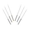6PCS Stainless Steel Skewers Set for Barbecue Fruit and Dessert Forks with Color Coded Handles for Easy Identification and Durable Use