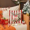 New Christmas Pillow Red Stripe Print Combination Set Pillow Case Indoor Atmosphere Decoration Sofa Cushion