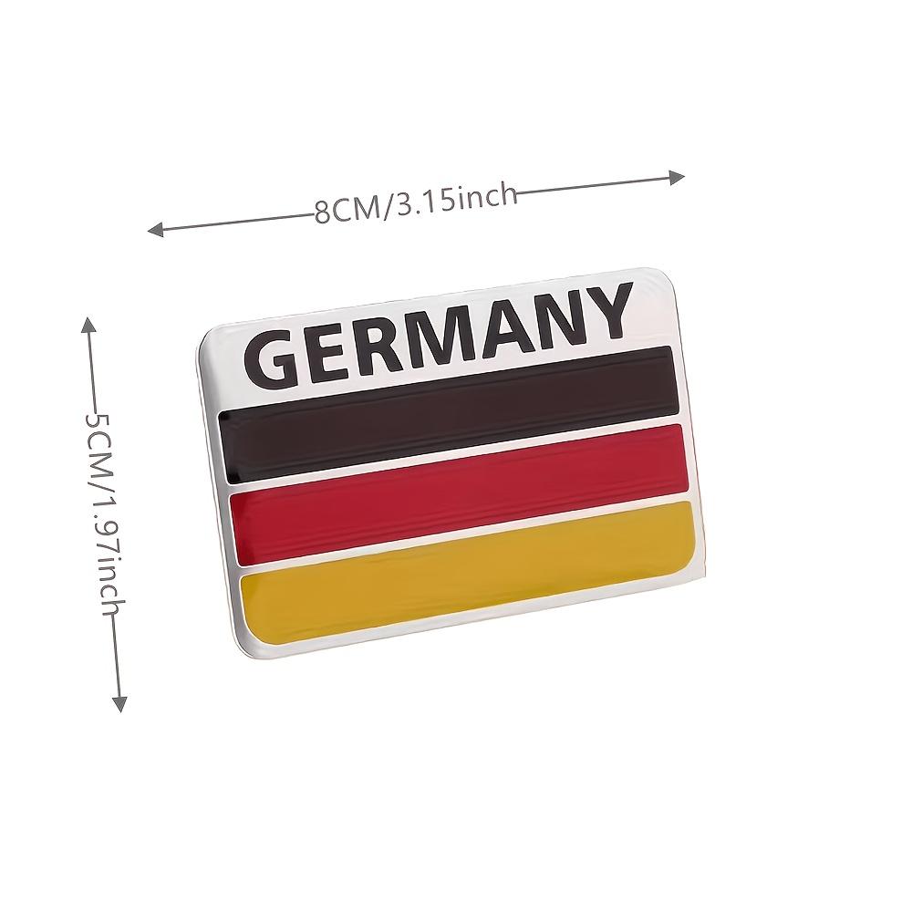 3D Deutsche Flagge Autoaufkleber, ein dreidimensionaler Metallaufkleber zur Heckdekoration, geeignet für Autos, Lastwagen, SUVs und Motorradmodifikationen