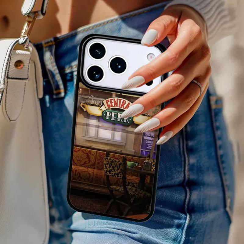Friends Central Perk Poster Phone Case For iPhone 17 Air 14 15 13 12 Max Cover For Apple 14 15 16 16e 11 Pro Max Plus Coque