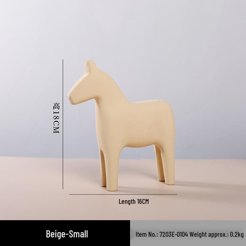 Hand-Painted Swedish Dala Horse Ornament Pair – Creative Wooden Craft for Weddings