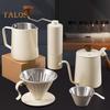Coffee Filter Cone Stainless Steel Hand Drip Pour Over Coffee Funnel with Spiral Ribs Dishwasher Safe V-Shaped Coffee Filter for Most Coffee Makers