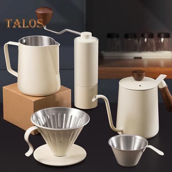 Coffee Filter Cone Stainless Steel Hand Drip Pour Over Coffee Funnel with Spiral Ribs Dishwasher Safe V-Shaped Coffee Filter for Most Coffee Makers