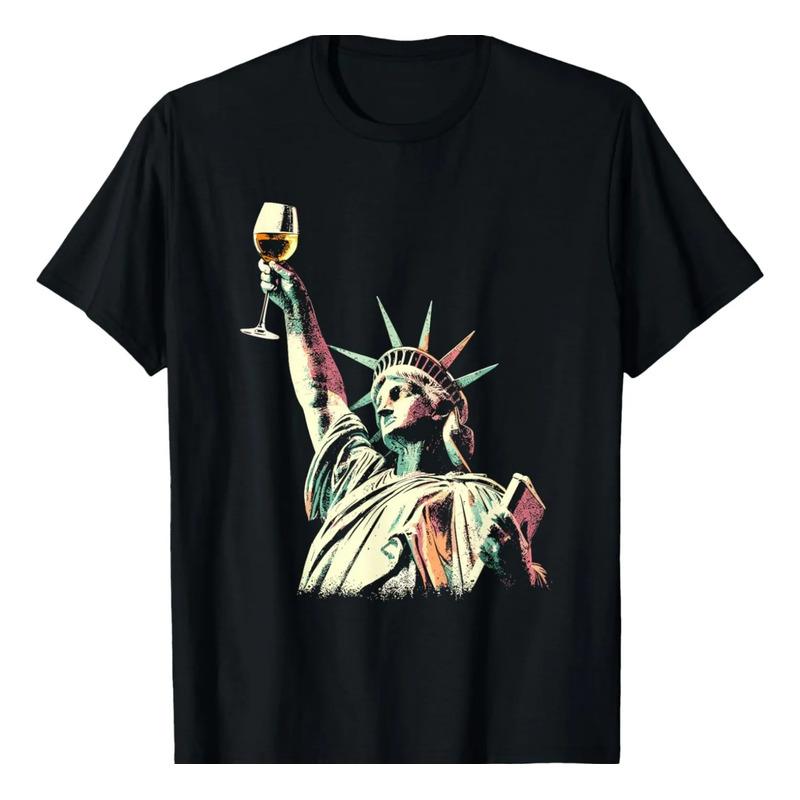 Estatua De La Libertad Con Copa De Vino - Funny New York Win S