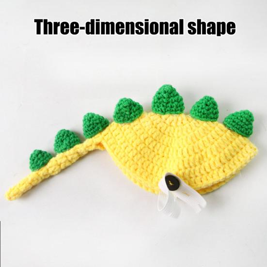 Yousheng Dinosaur Turtle Costume Adjustable Cute Turtle Sweater Hand-Knitted Warm Apparel for Pet Tortoise Turtle Party Cosplay Costume Photo Shoot